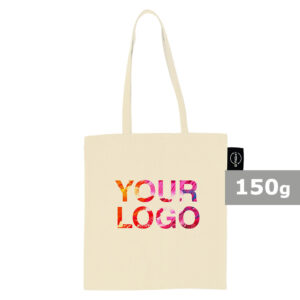 Einkaufstasche aus Bio-Baumwolle mit Logo-Druck für Ihre Werbung